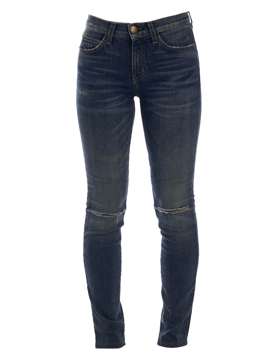 Women Current Elliott The High Waist Ankle Skinny Jeans - Blue Size XS UK 6 US 0