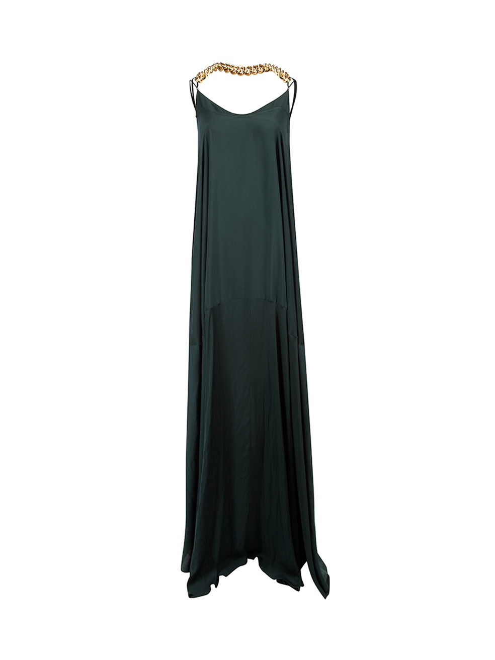 Used Amanda Wakeley Green Chain Strap Maxi Dress | CSD