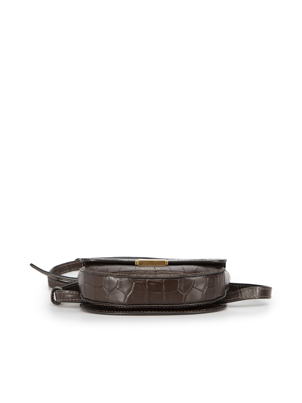 Second Hand Wandler Brown Leather Croc Embossed Belt Bag CSD