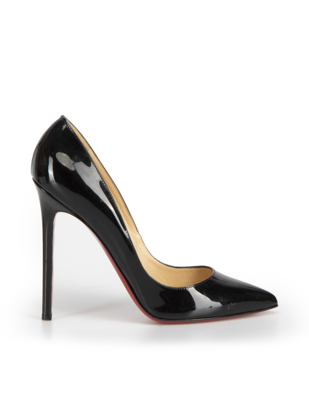 Christian Louboutin - Authenticated Heel - Suede Black Plain for Women, Good Condition