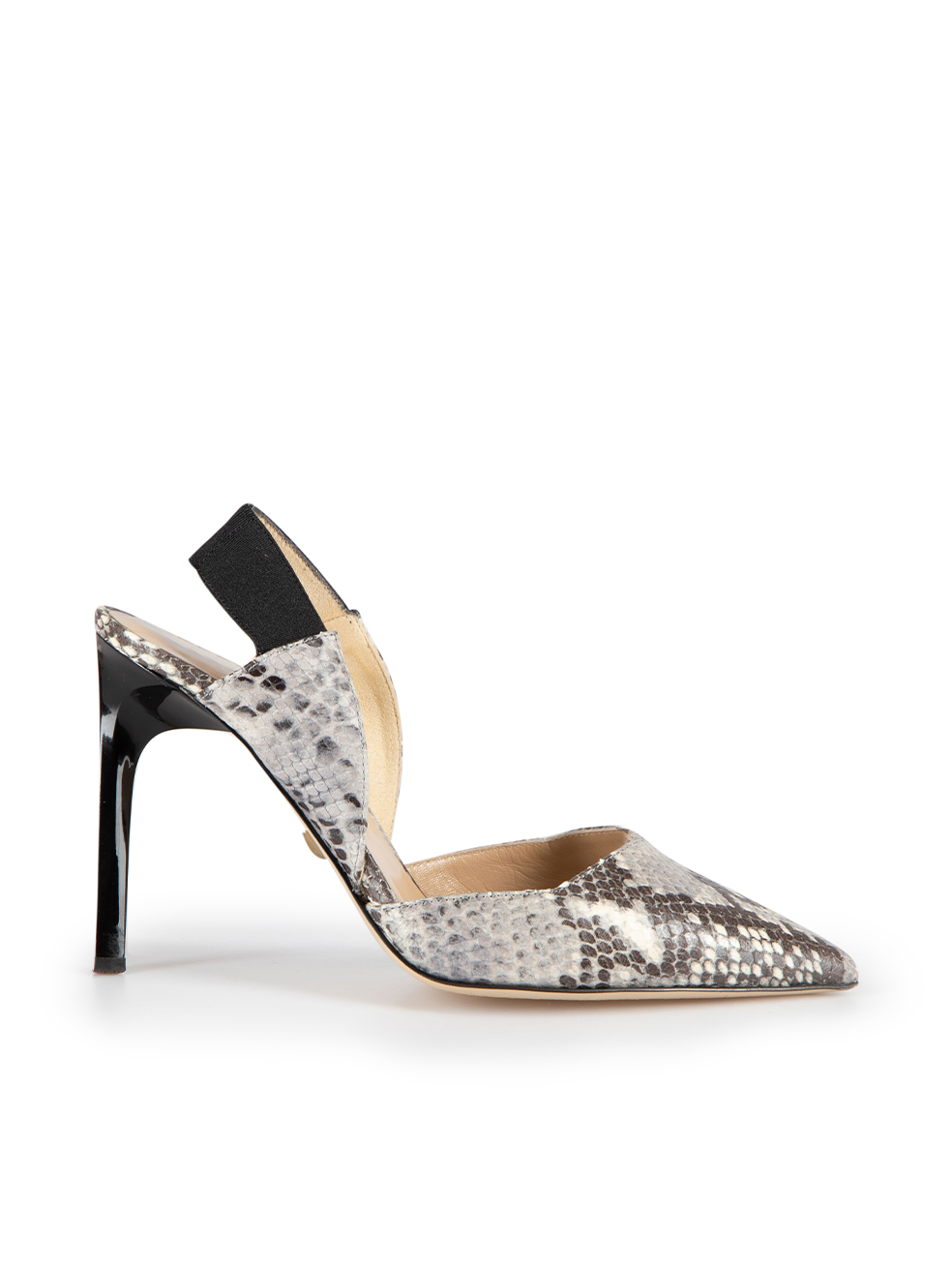 Snakeskin sales slingback heels