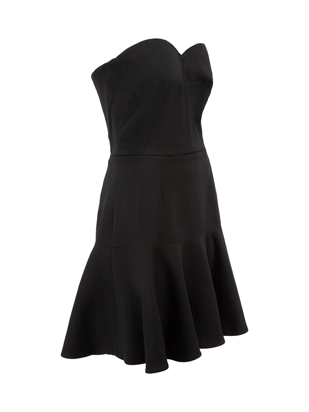 Dolce & Gabbana Women Strapless Mini Dress 44 8 Black Asymmetric