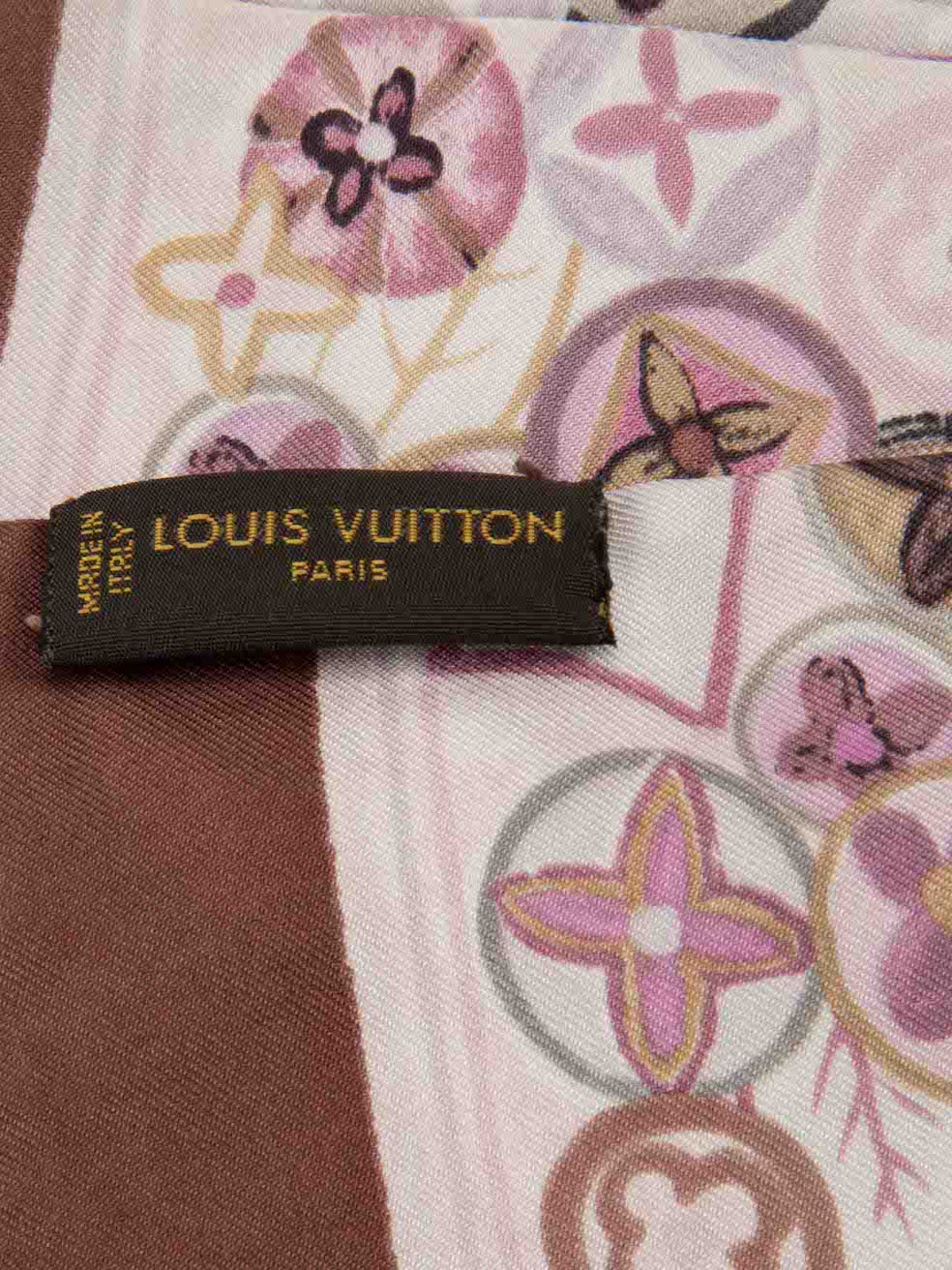 Louis Vuitton Flower Print Monogram Shawl