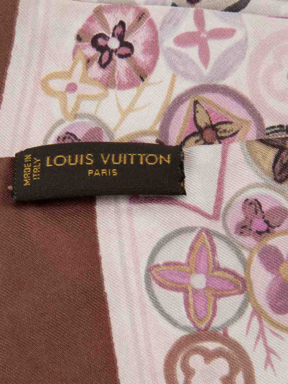 Louis Vuitton Monogram Classic Shawl Plum Silk