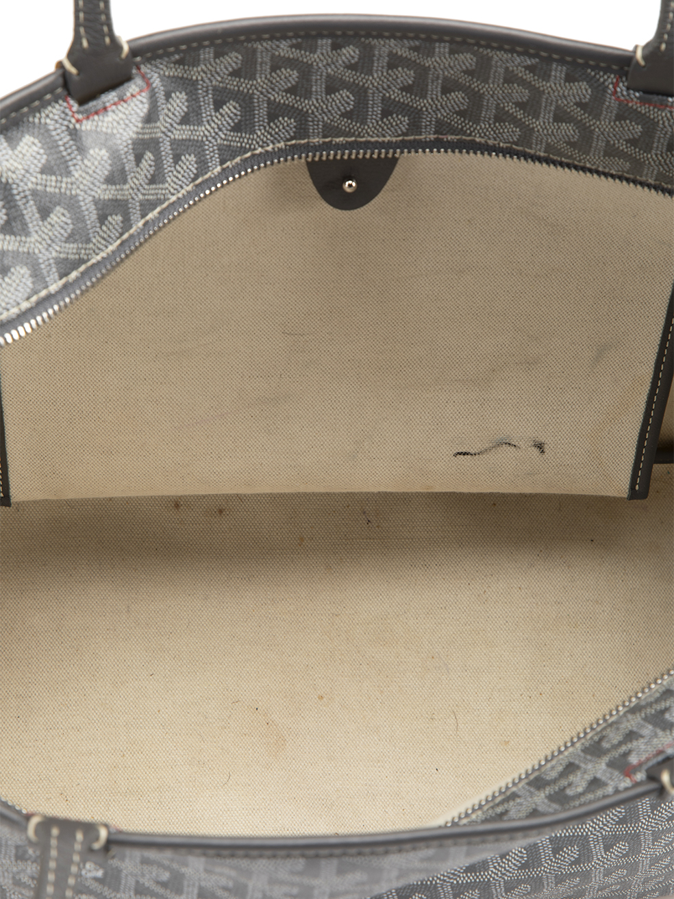 Goyardine Artois MM, Used & Preloved Goyard Tote Bag, LXR Canada, Grey