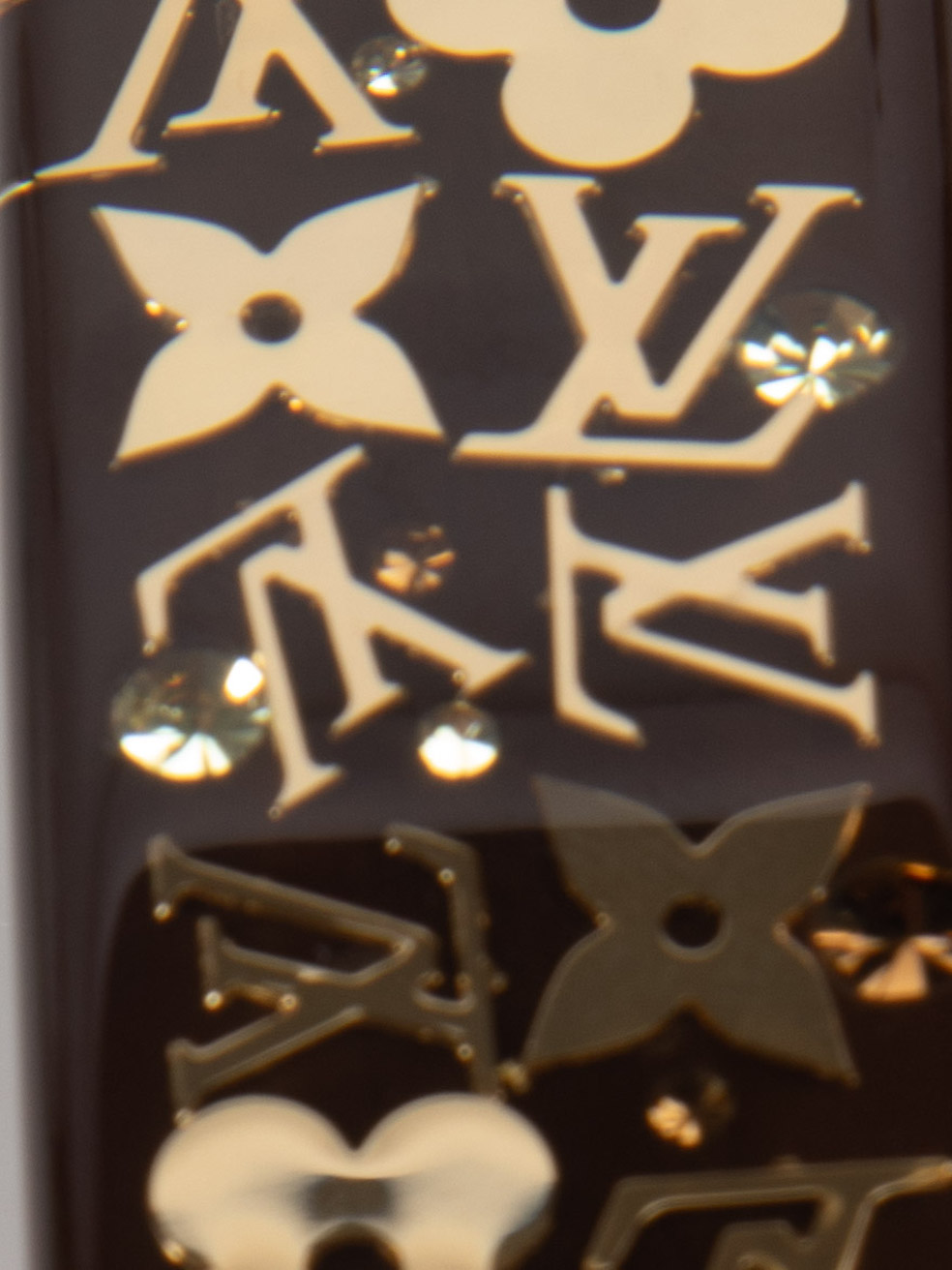 Louis Vuitton Gold Monogram Inclusion Barrette