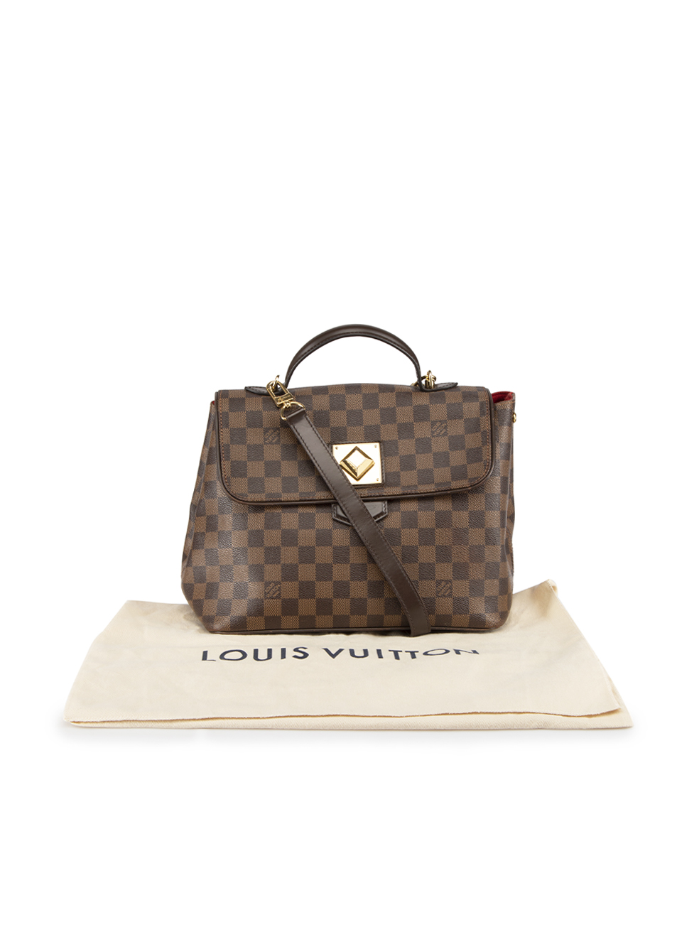 Louis Vuitton - Authenticated Bergamo Handbag - Leather Brown for Women, Very Good Condition