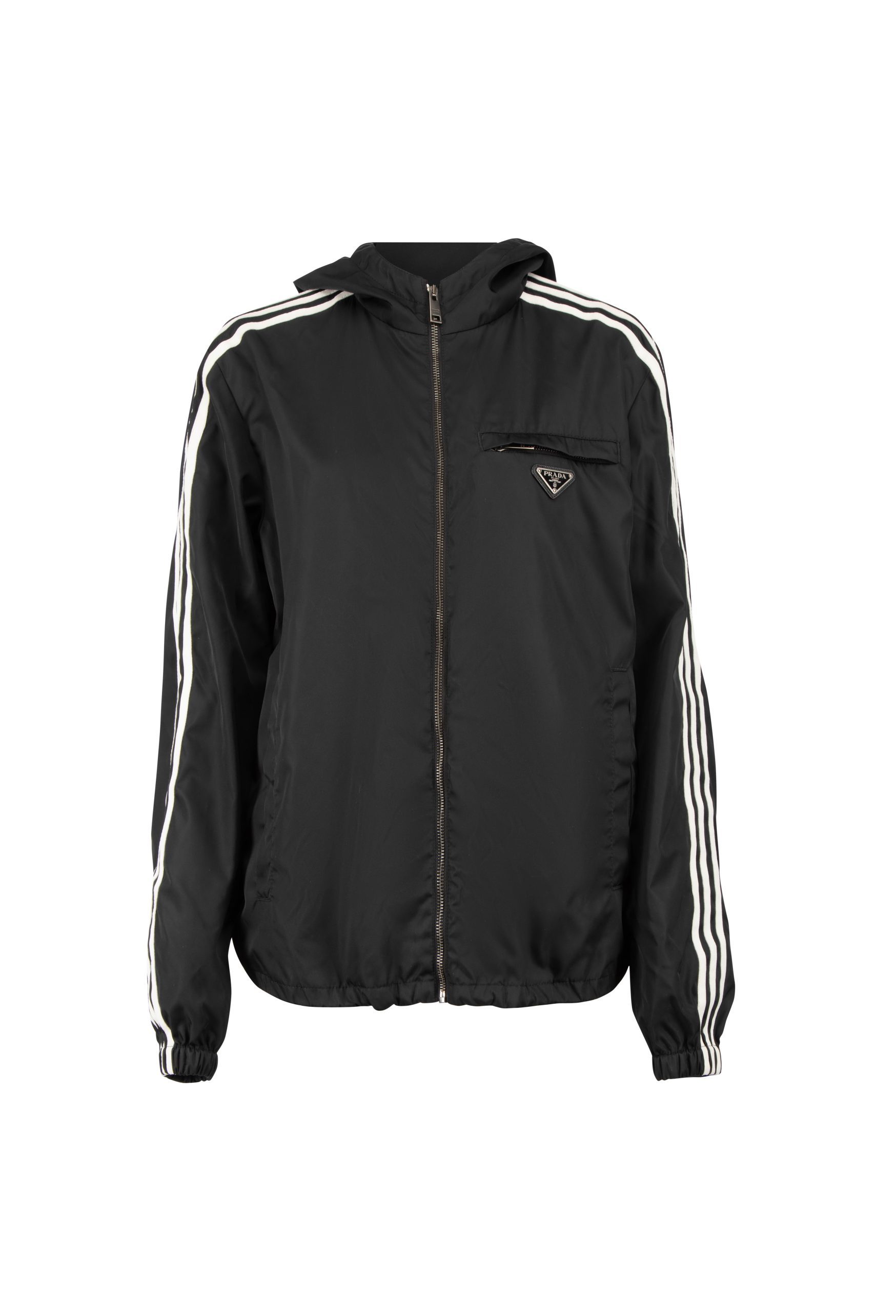 Second Hand Prada X Adidas Black Re-Nylon Track Jacket | CSD