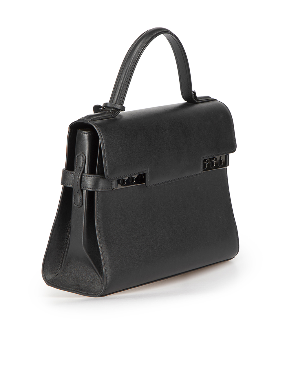 Used Delvaux Black Leather Le Tempête GM Bag