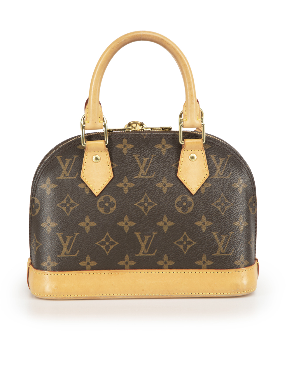 Pre-Owned Louis Vuitton Suhali Lockit MM Leather White Handbag Top  HandleBag Women (Good) 