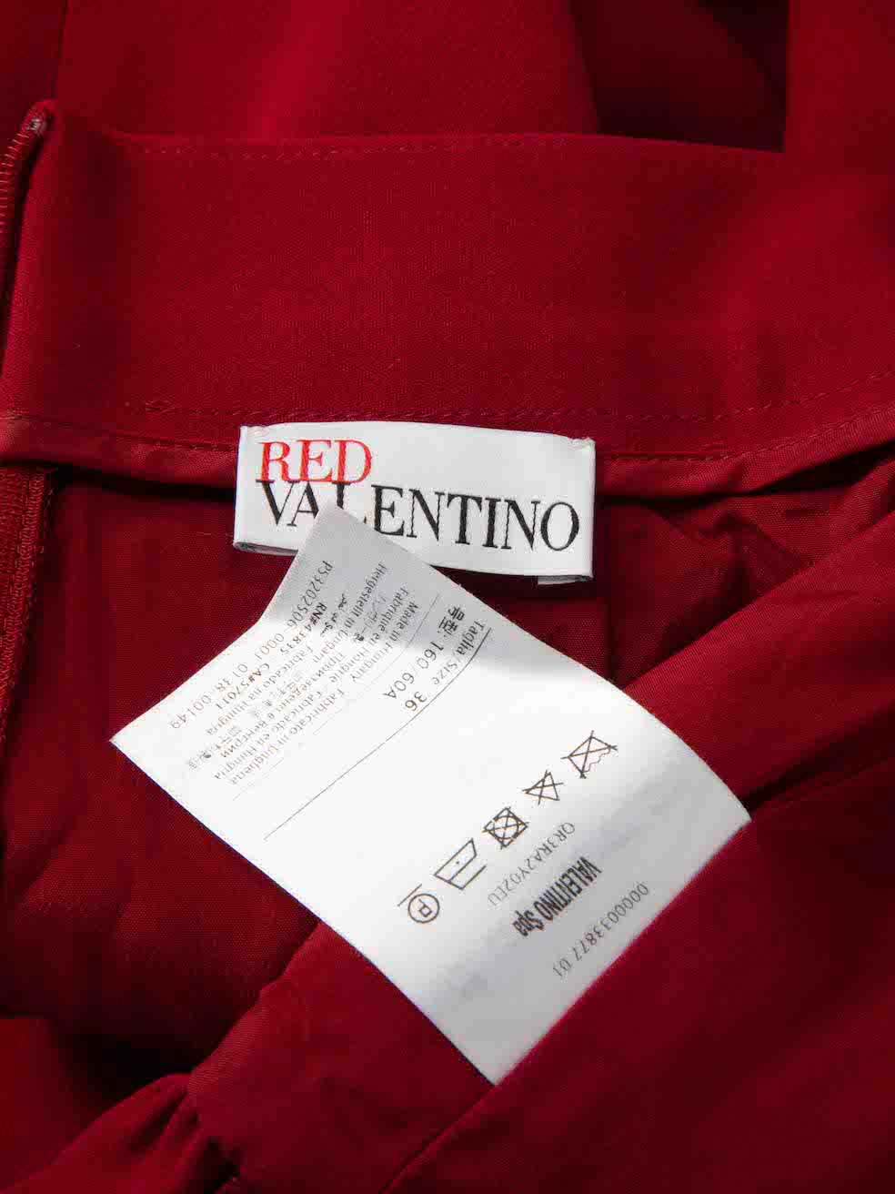 Used Valentino Red Ruffle Mini Skirt | CSD