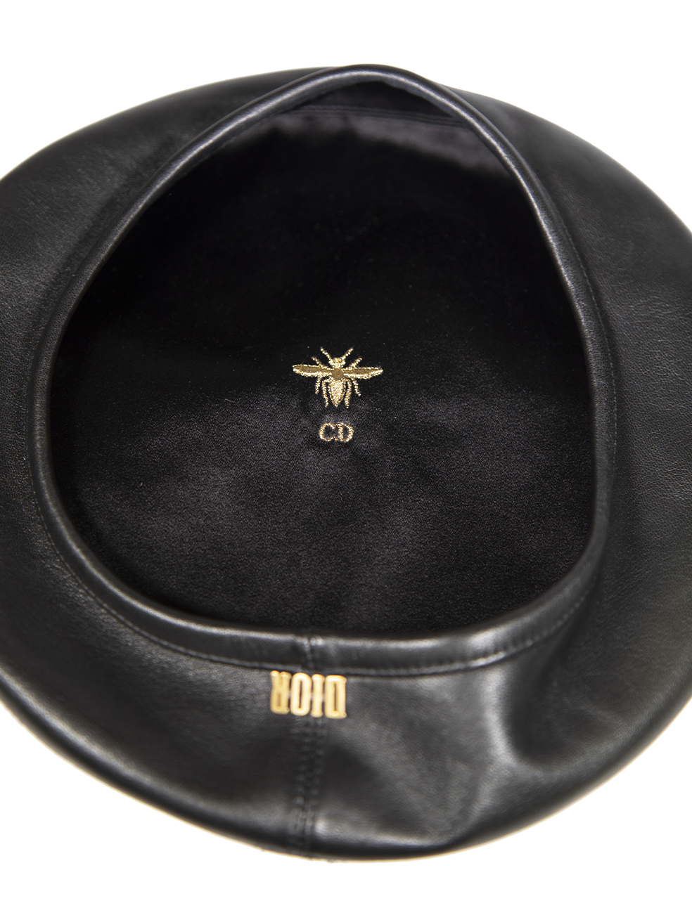 Dior Leather Beret Christian Dior Pre-Owned Leather Mesh-overlay - Main Image