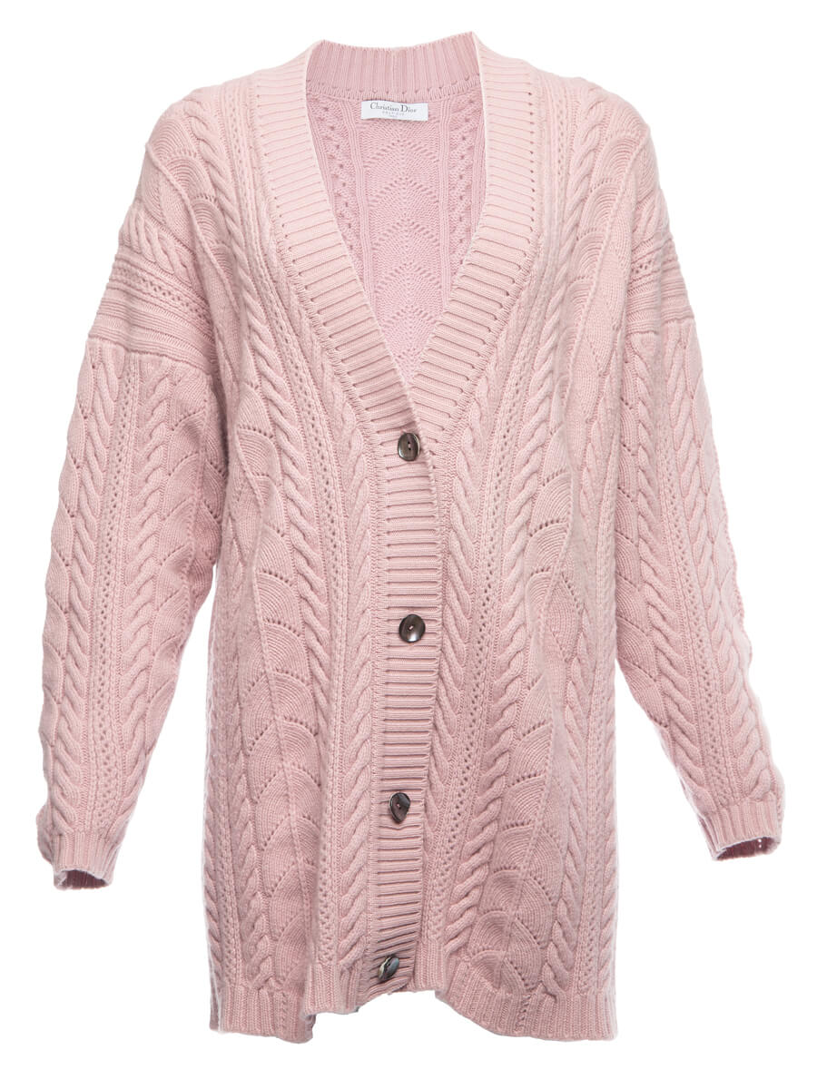 dior pink cardigan