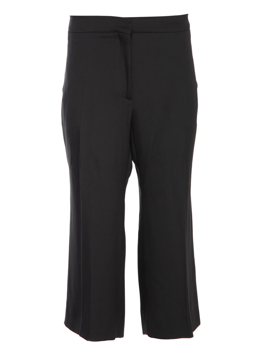 Valentino Garavani Women's Cropped Trousers, Size 14 UK, Black, Silk