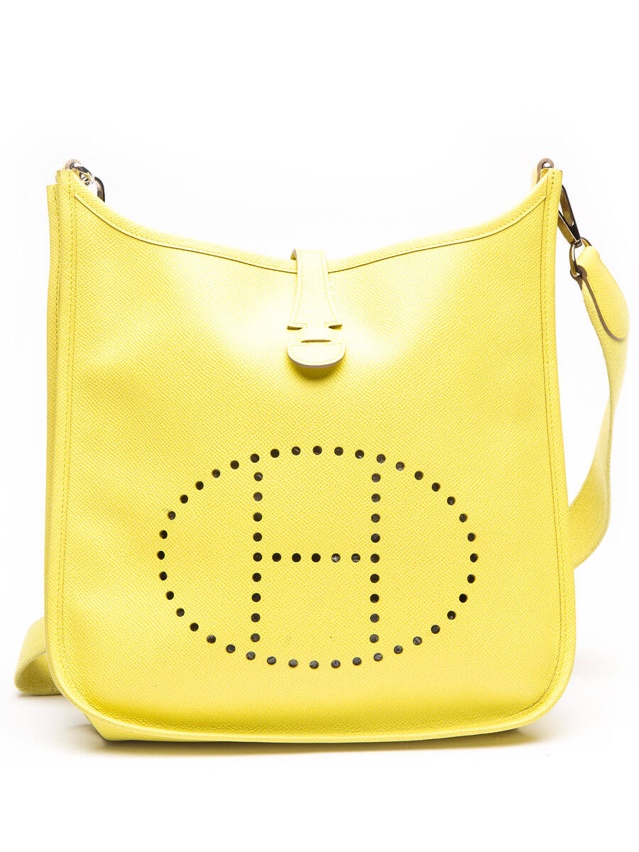 Hermès Women's Evelyne PM Crossbody Bag, Yellow, Leather