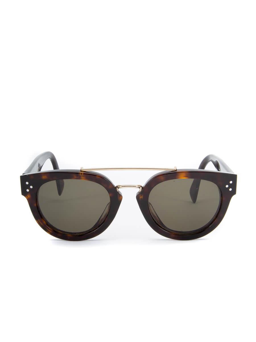 Celine Women's Havana Sunglasses Brown Acetate Frame