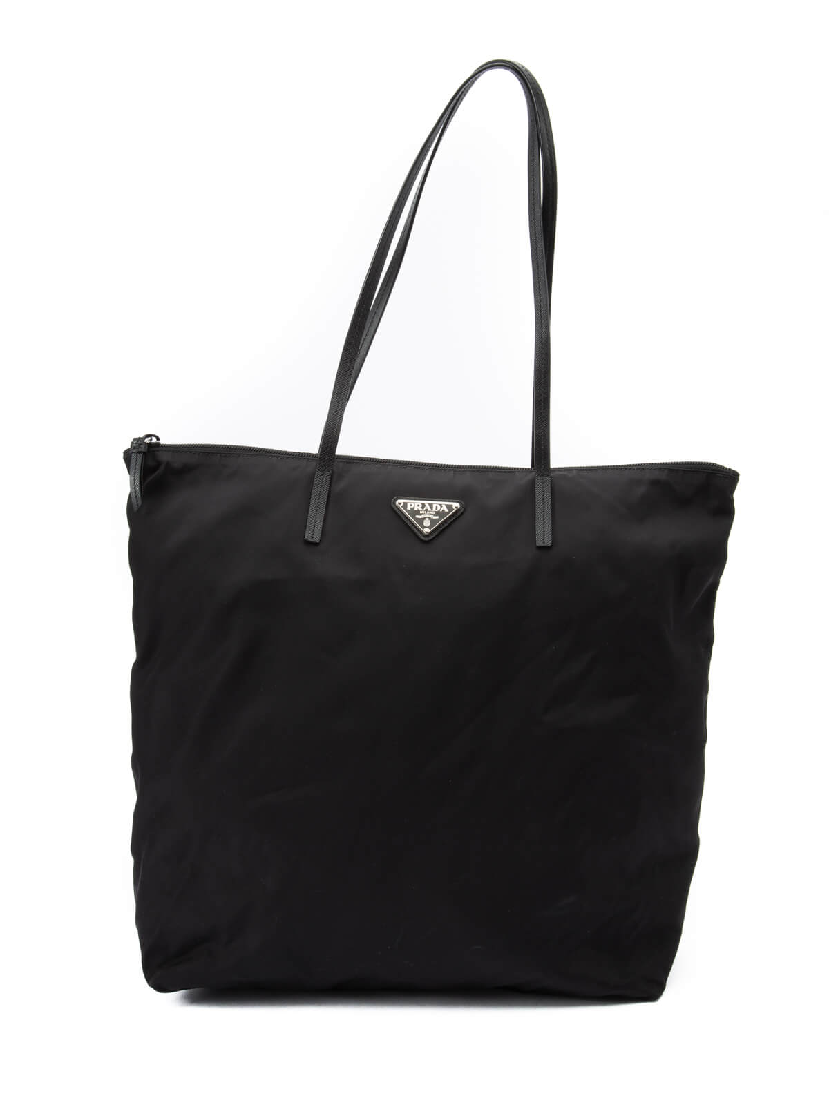 Prada Foldable Shopper Tote Bag Black Nylon