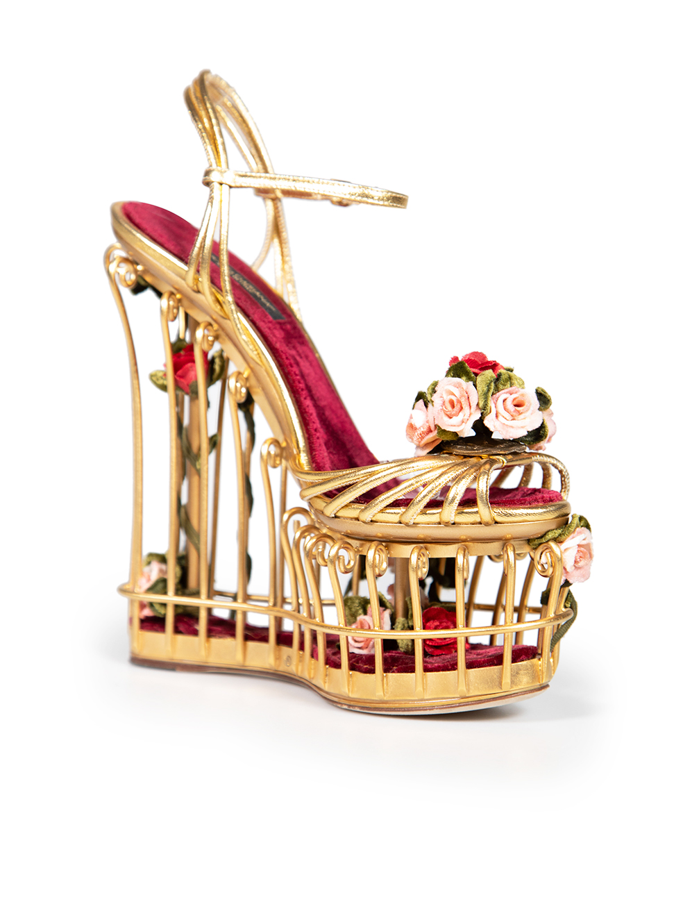 rose gold caged heels