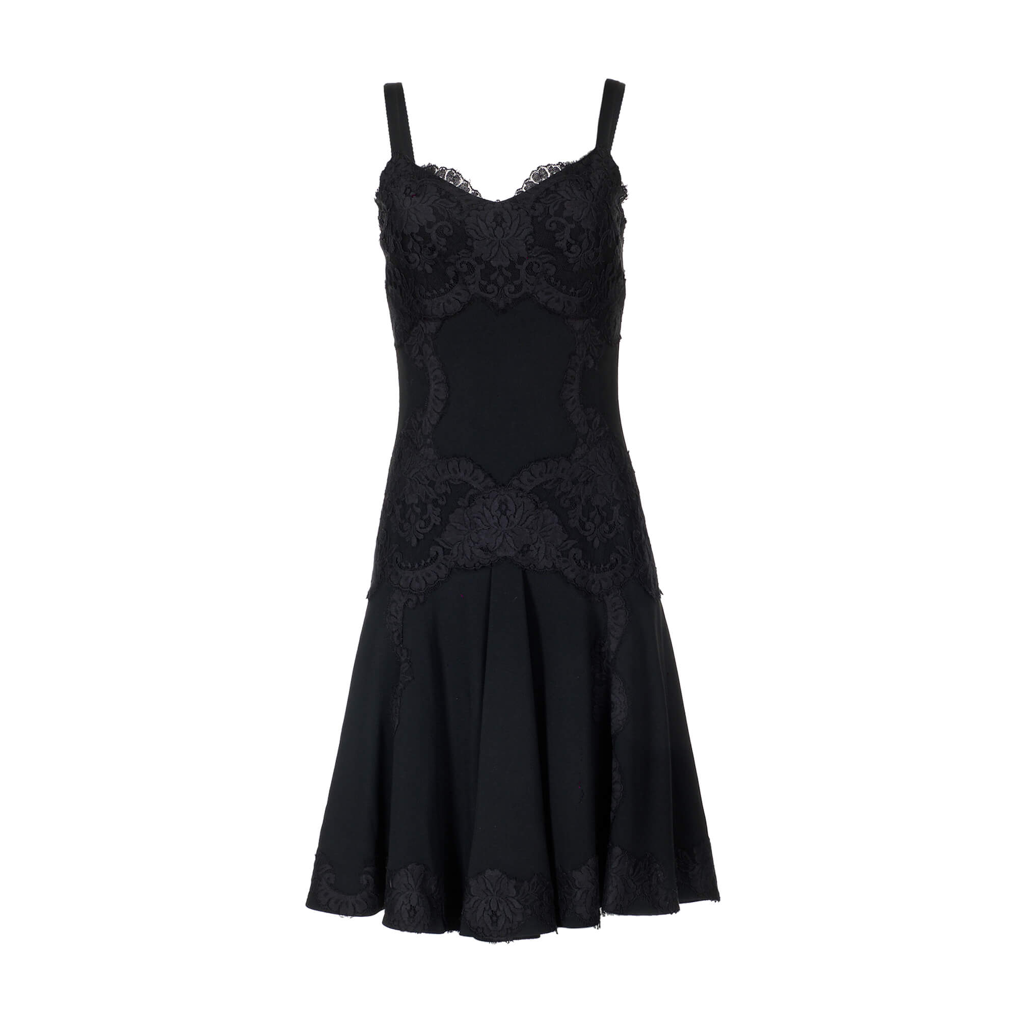 Women Dolce & Gabbana Sleeveless Black and Lace Dress -  Black Size S IT 40 US 4