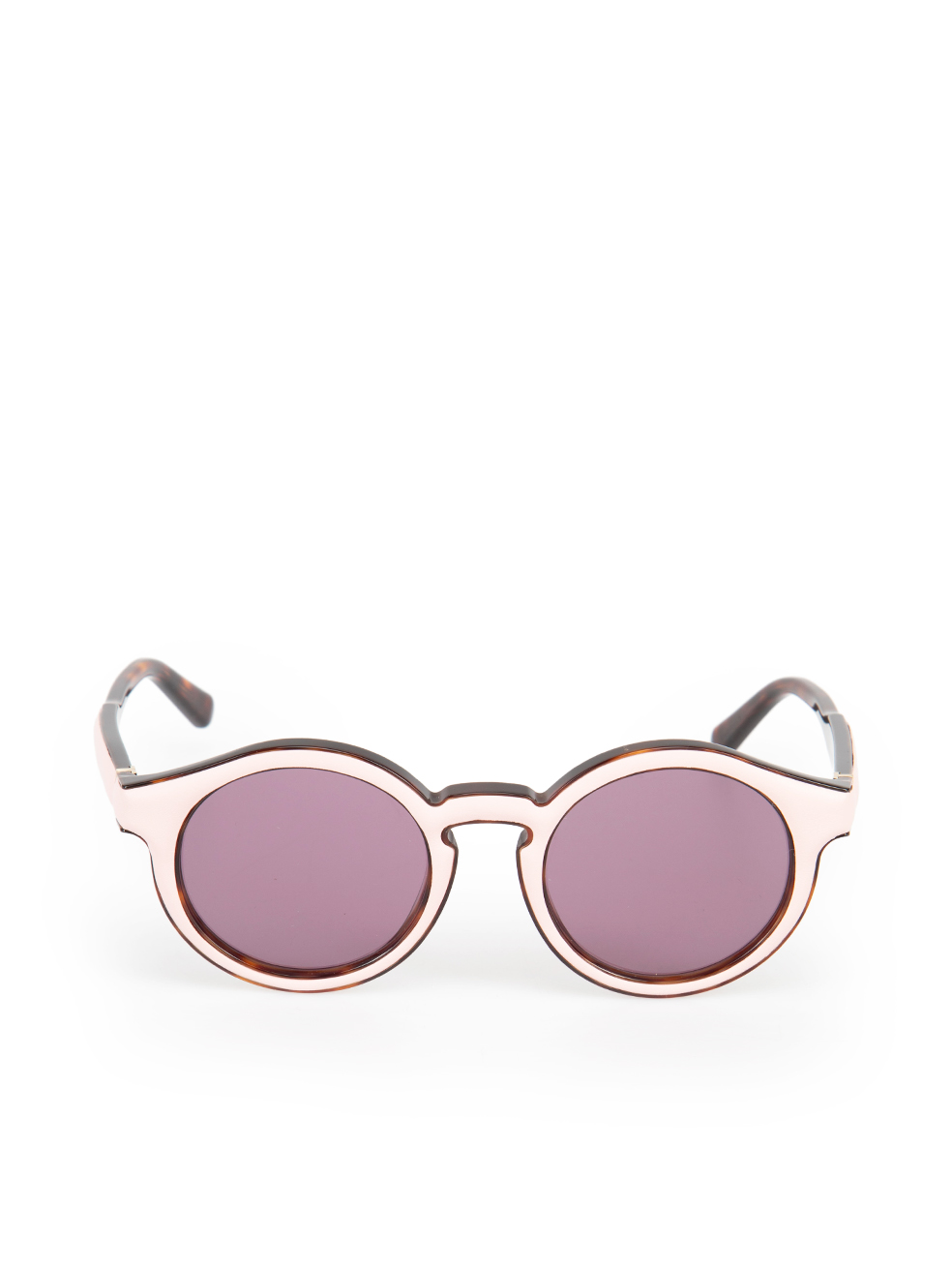 Loewe Pink Leather Trim Round Sunglasses | CSD display picture 2