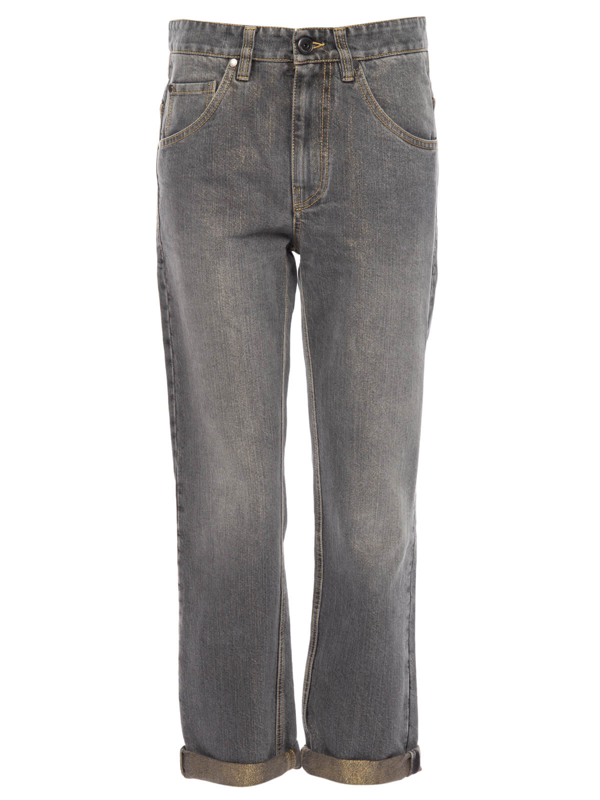 Brunello Cucinelli Women's The Loose & Straight Low Slung Jeans, Size 6 UK, Navy Cotton