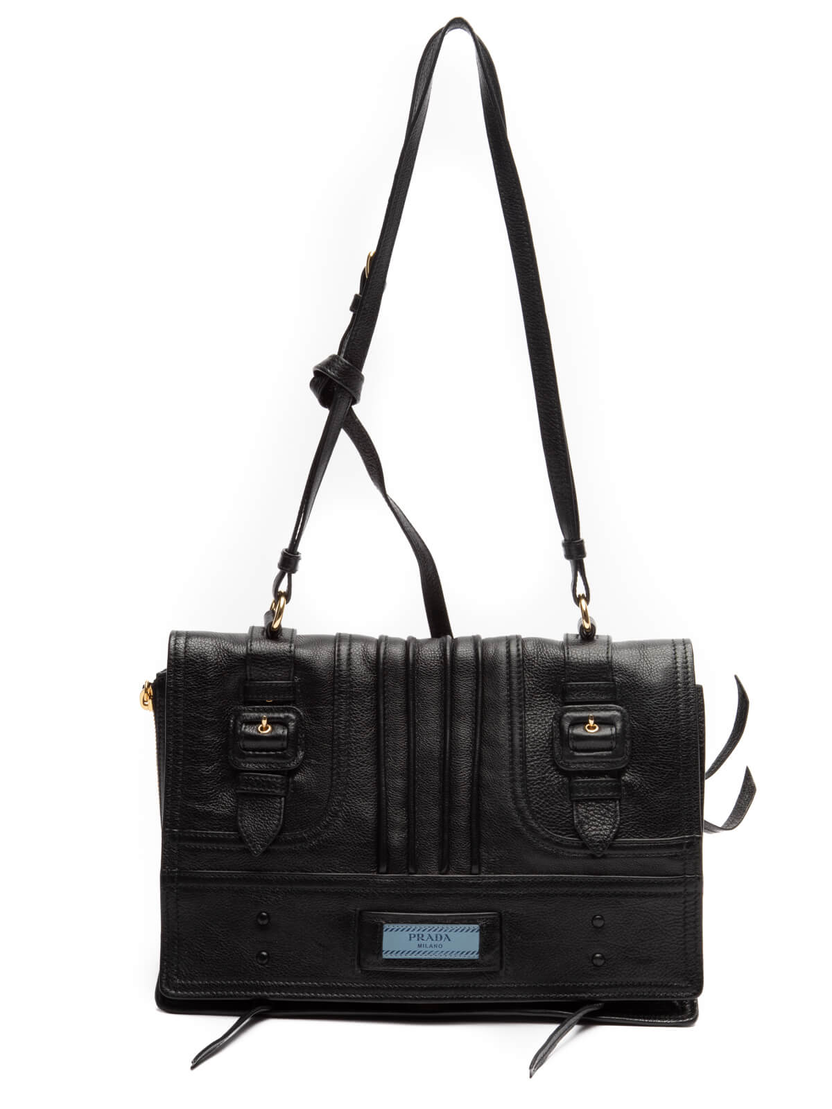 Prada Women's Etiquette Bag Black Calf Skin