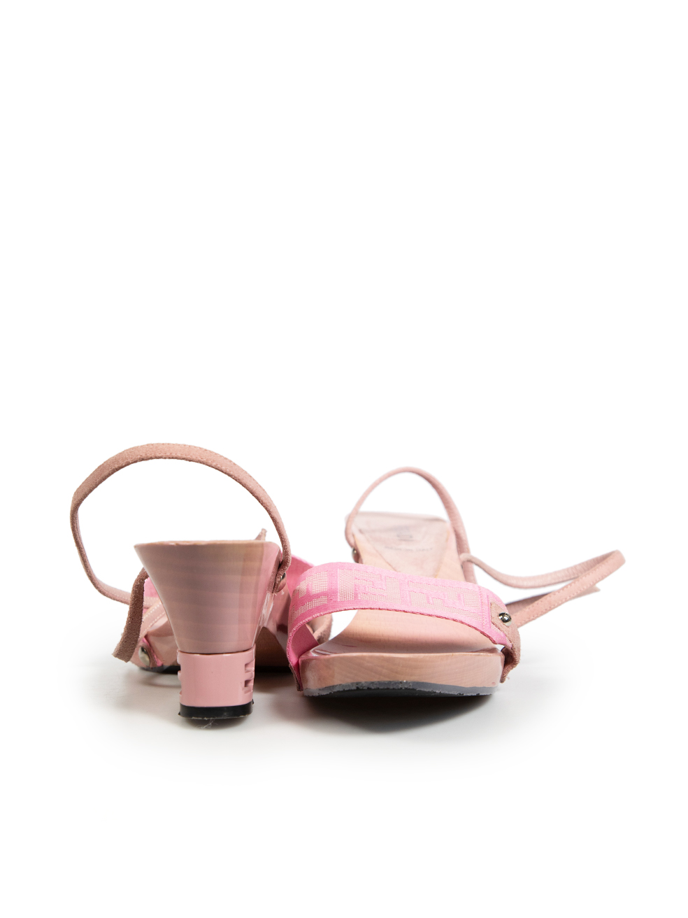 Used Fendi Pink FF Open Toe Sandals | CSD