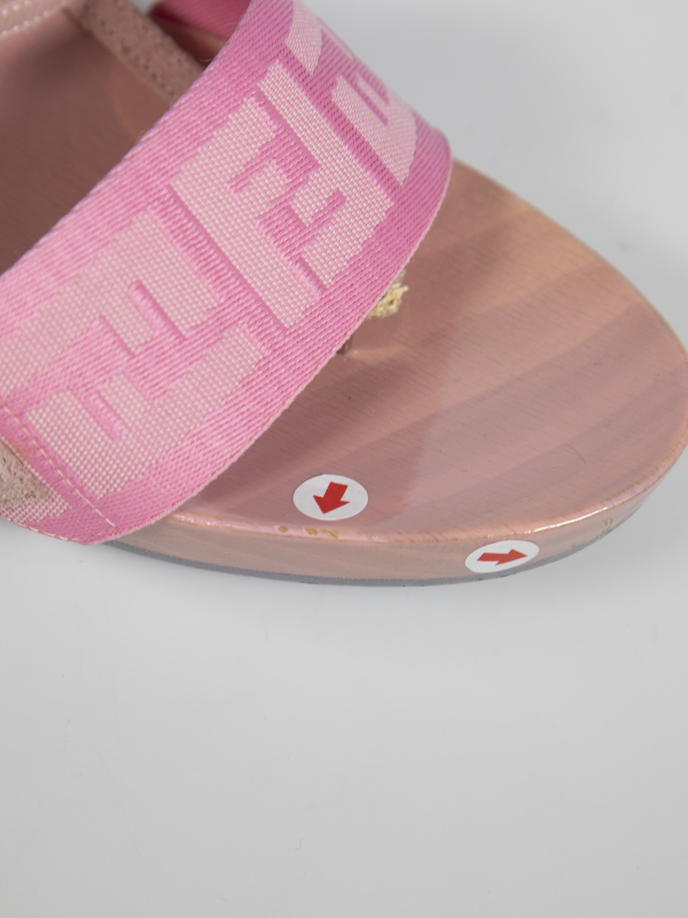 Used Fendi Pink FF Open Toe Sandals | CSD