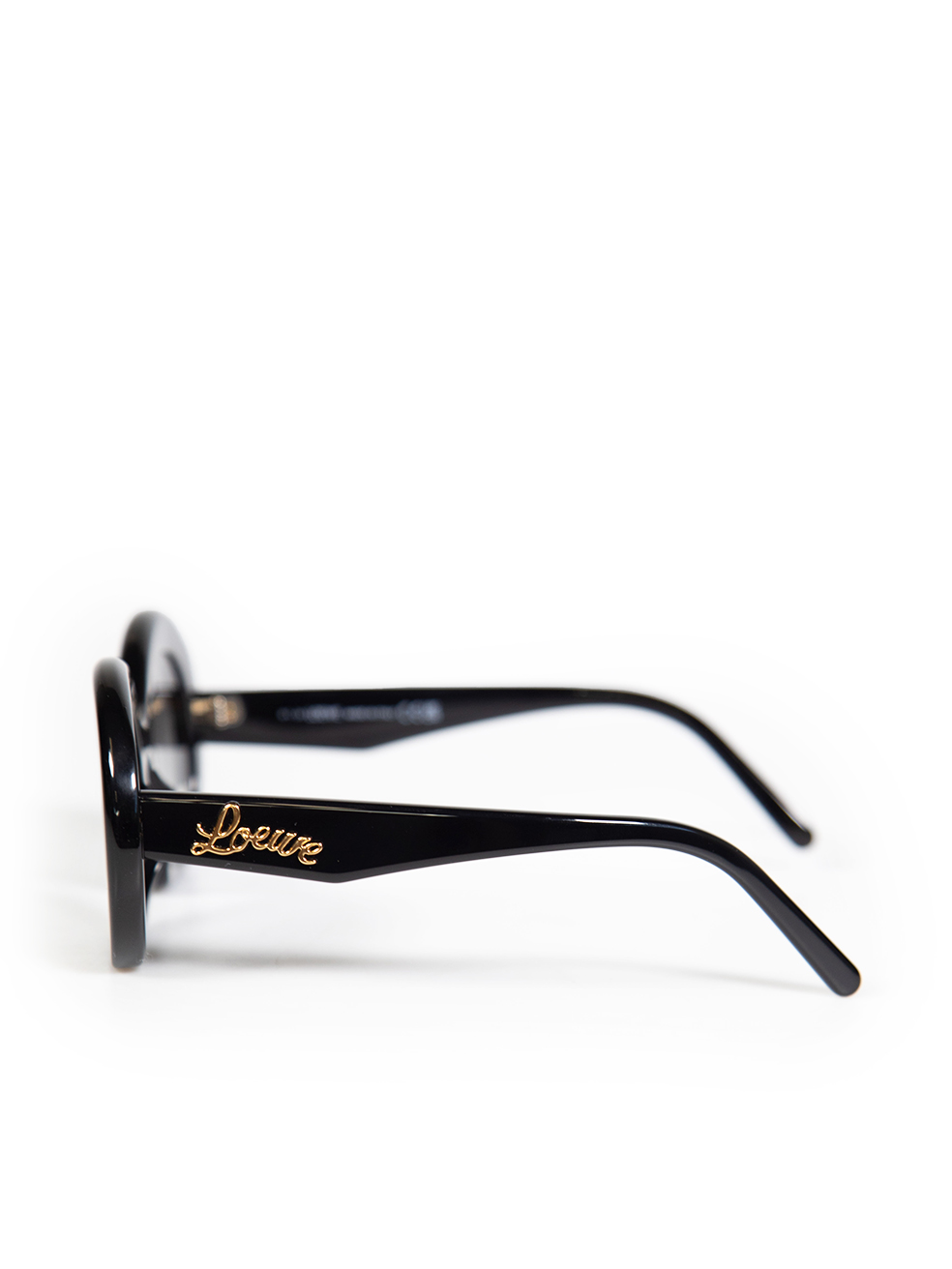 Loewe サングラス ブラック SS24 Loewe SS24 Black Round Frame Curvy Sunglasses | CSD