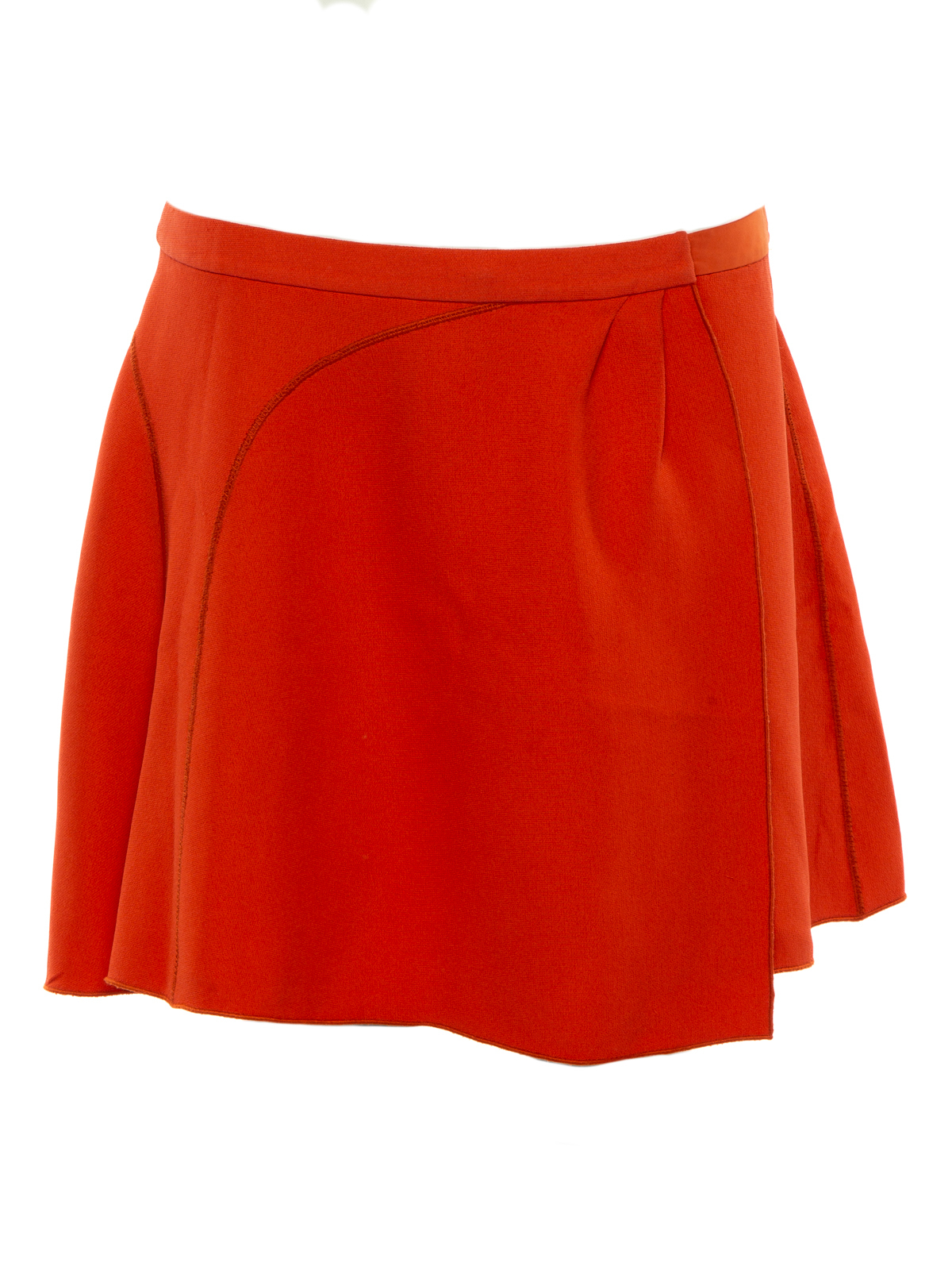 Louis Vuitton Orange Wrap Mini Skirt, Size XS, UK 6, US 2, IT 38, FR 34
