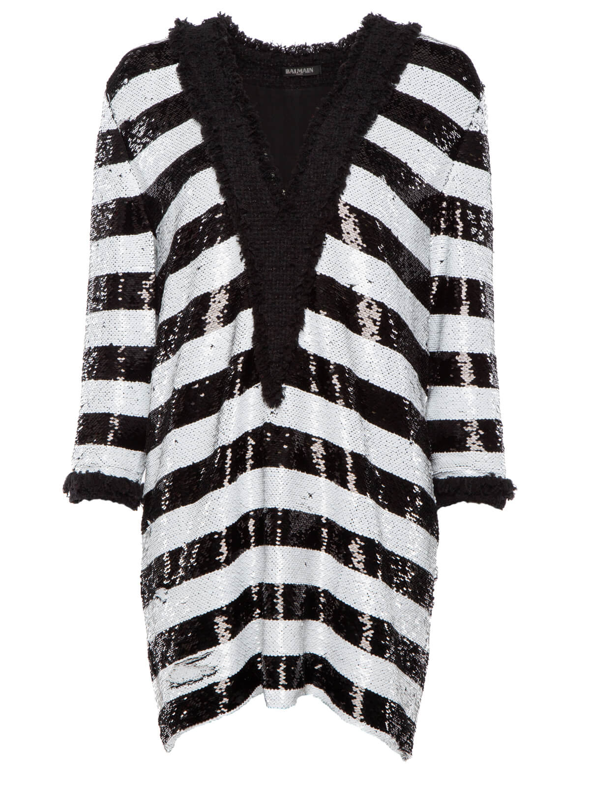 Black and white hot sale striped sequin dress