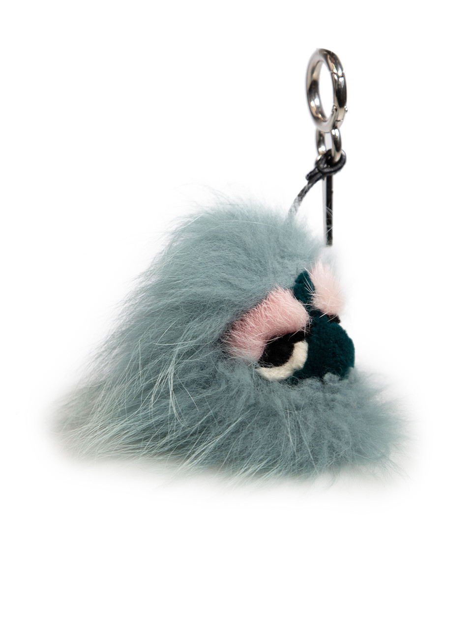 Blue Fendi Keychain Monster Blue Fur Monster Keychain