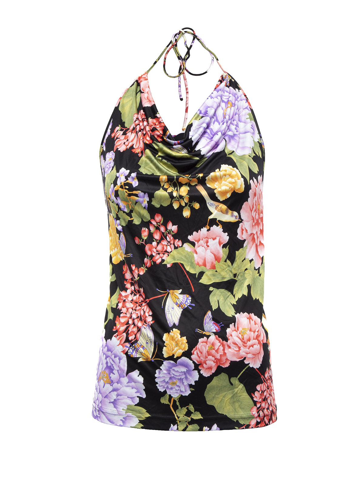 Dolce & Gabbana, Butterfly & Floral Print Halter Top