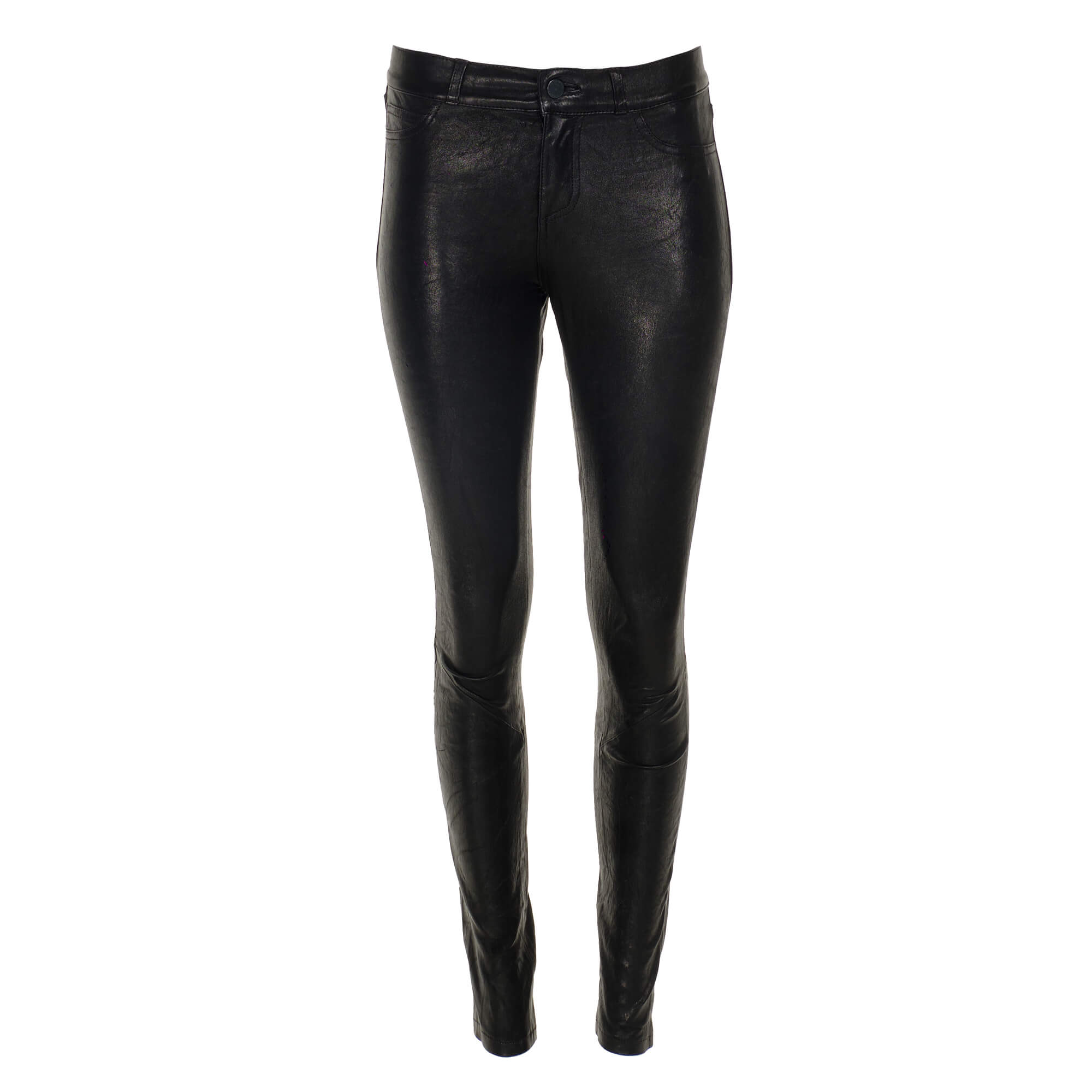 Women Paige Leather Pants Black -  Black Size S US 26