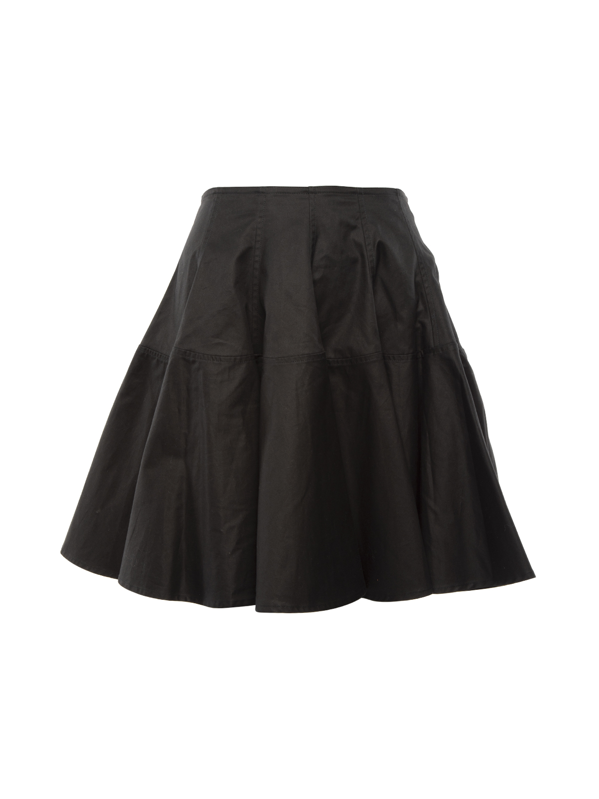 Alaïa Black A-Line Pleated Skirt
