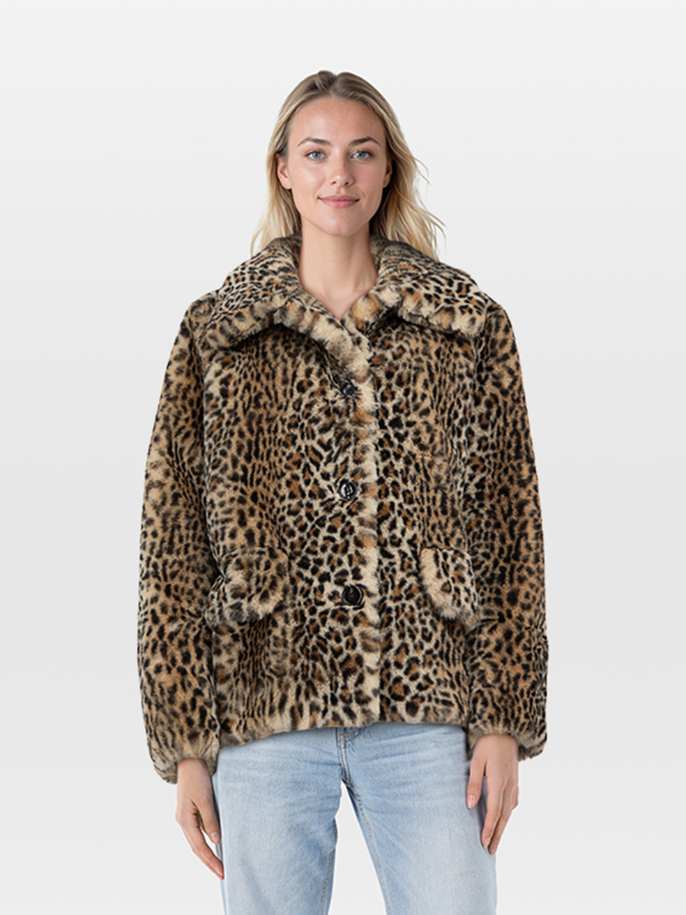 Brown The Kooples Fur Coat The Kooples Oversized Faux Fur Outlet