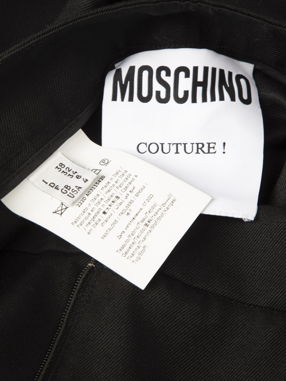 パンツ Moschino Tailored Trousers In Black Virgin Wool Moschino Tailored Trousers In Black Virgin Wool | ModeSens