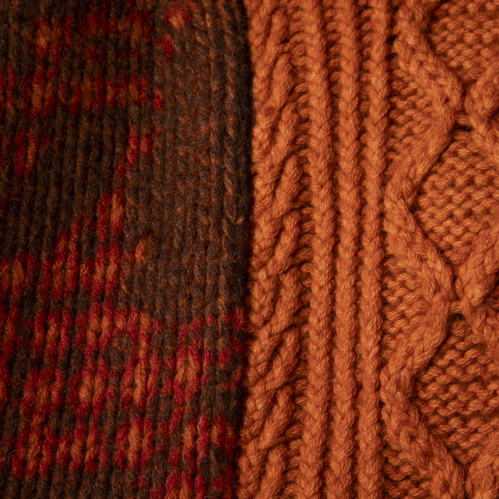 Etro Orange Wool Knit V-Neck Jumper | CSD
