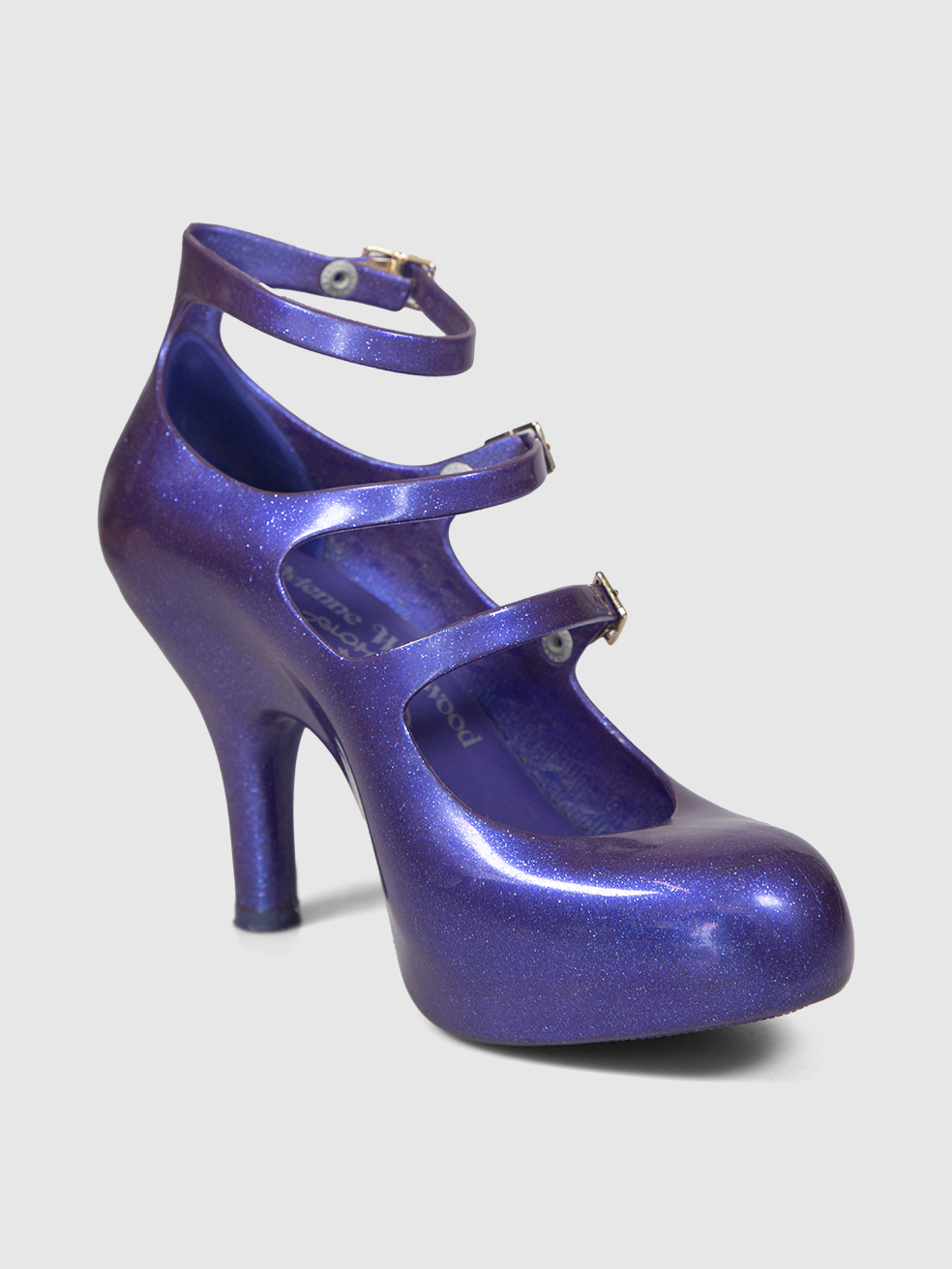 Vivienne Westwood Purple Glitter Three Strap Heels |CSD