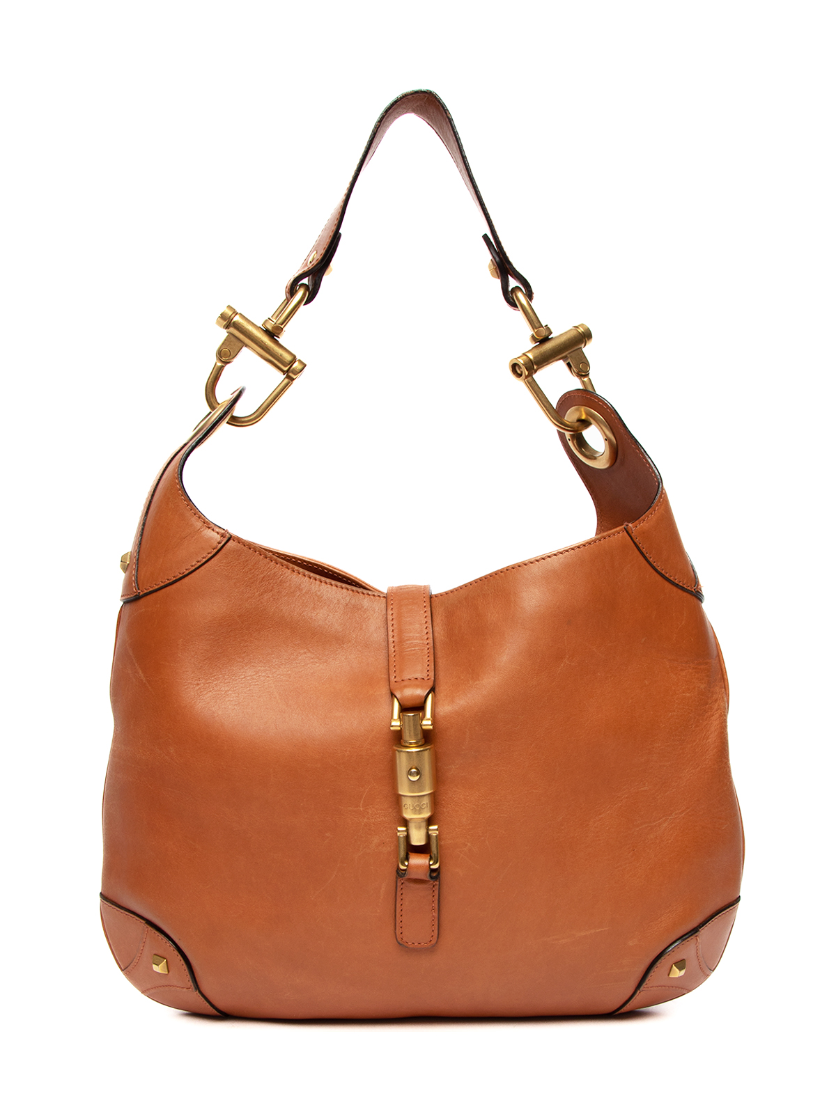 Gucci Vintage Leather Hobo Shoulder Bag