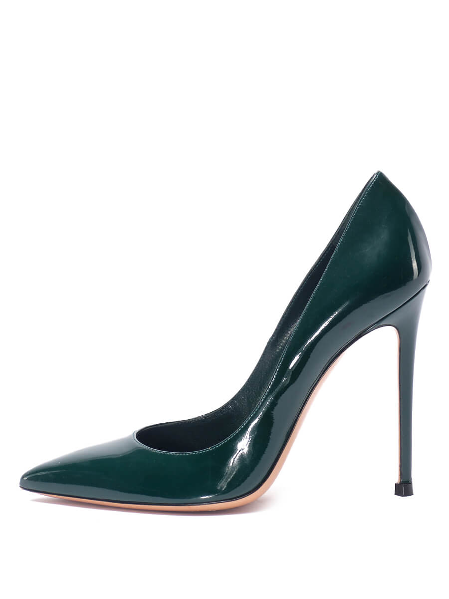 Women Gianvito Rossi Pointed Pump Heels - Size 38.5 US 8.5  Green