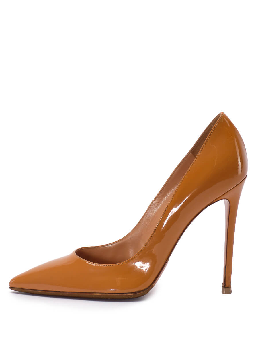Women Gianvito Rossi Pointed Pump Heel -  Brown Size 38.5 US 8.5