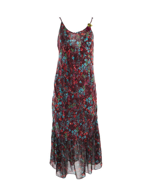 Women Preen Line Floral Printed Slip Maxi Dress - Multicolour Size S UK 6 US 4