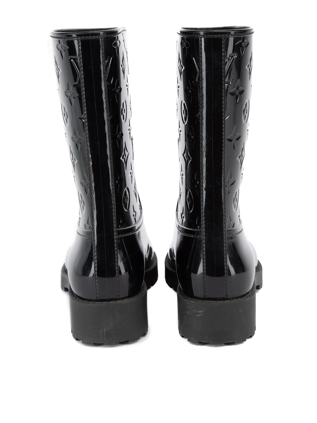 Louis Vuitton - Authenticated Drops Boots - Rubber Black Plain for Women, Very Good Condition
