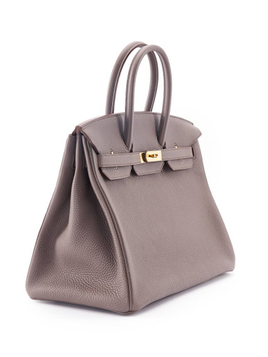 Hermès Etain Togo Leather Birkin 35 with Gold Hardware