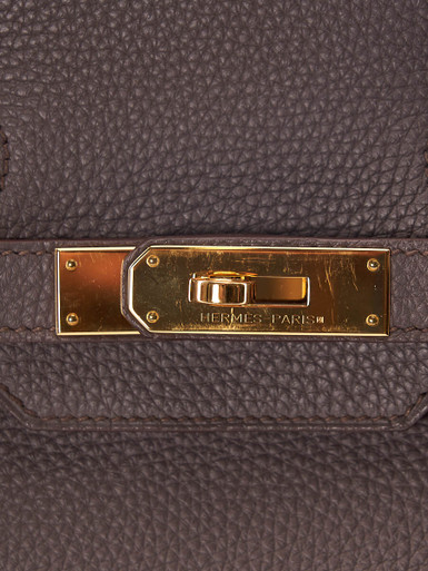 Hermès Etain Togo Leather Birkin 35 with Gold Hardware