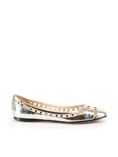 Silver studded best sale flats