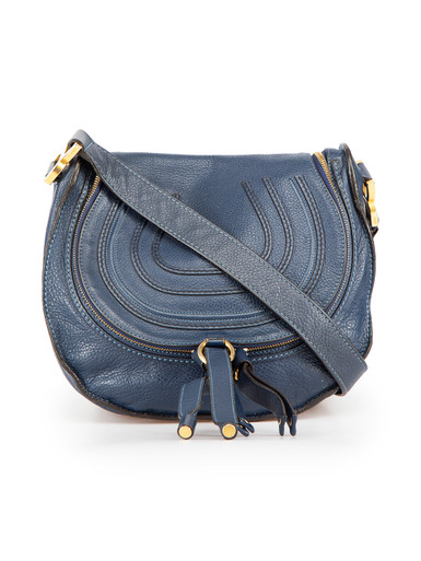 Chloé - Authenticated C Handbag - Leather Navy Plain for Women, Never Worn