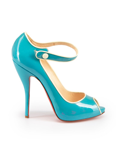 Turquoise peep sales toe heels