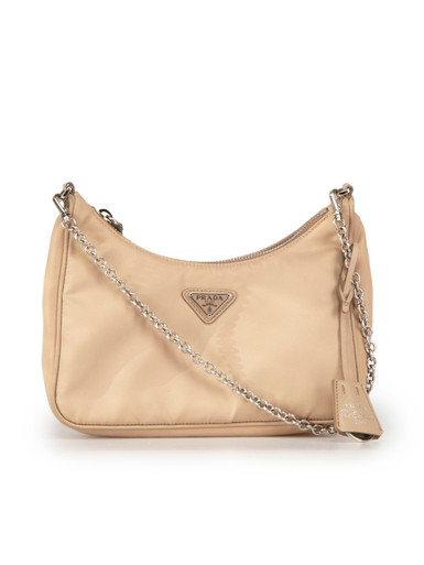 Prada - Authenticated Saffiano Handbag - Leather Brown Plain for Women, Good Condition